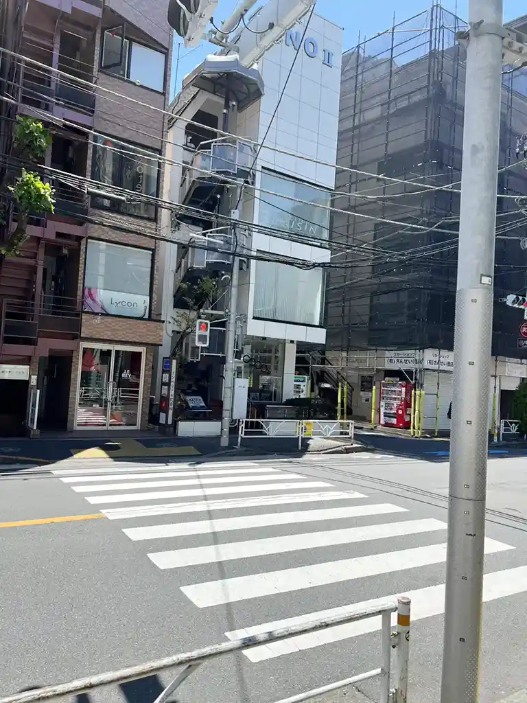 信号を左に渡る